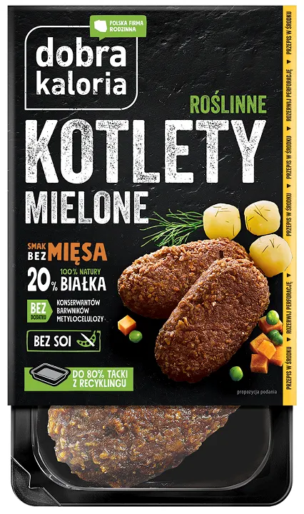 ROŚLINNE KOTLETY MIELONE 200 g - DOBRA KALORIA