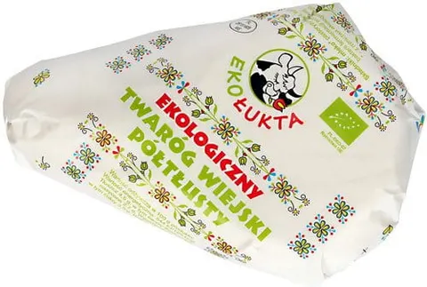TWARÓG WIEJSKI KLINEK PÓŁTŁUSTY BIO (około 0,30 kg) - EKO ŁUKTA