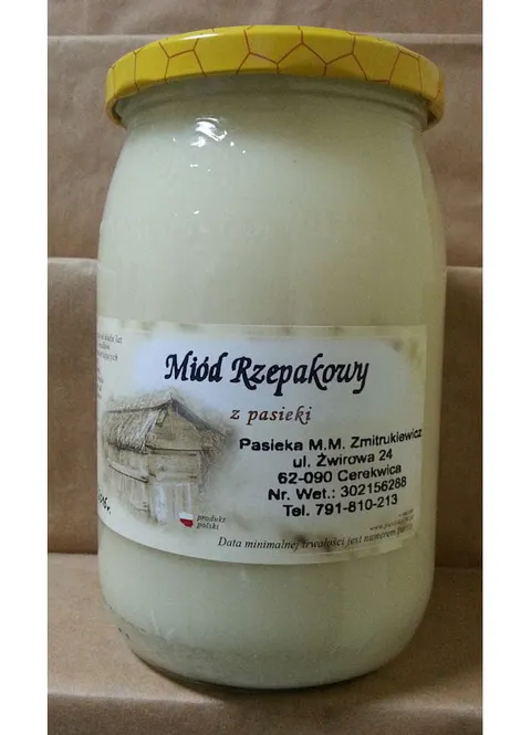 Miód rzepakowy 1kg Pasieka Zmitrukiewicz