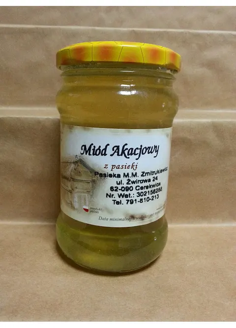 Miód akacjowy 400g Pasieka Zmitrukiewicz