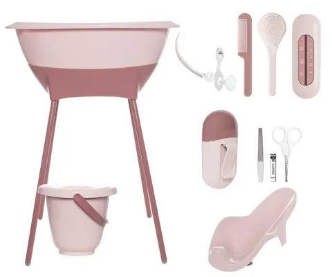 Luma Zestaw kąpielowy 8 elem. Wanienka + dodatki Blossom pink