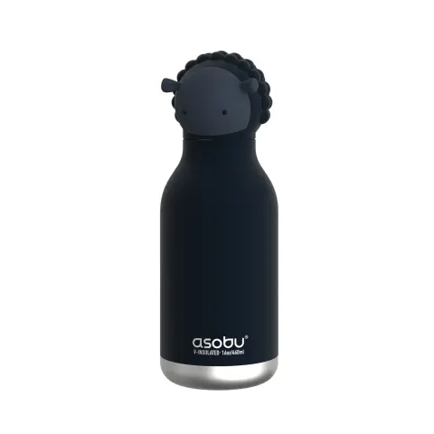 Asobu Bestie Butelka termiczna ze słomką – Czarna Owca 460 ml