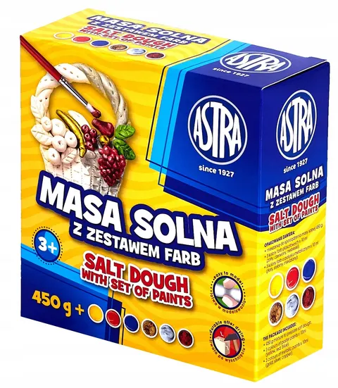 ASTRA MASA SOLNA 450g Z ZESTAWEM 6 FARB