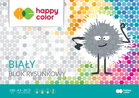 HAPPY COLOR. Blok rysunkowy A3, 20 kartek