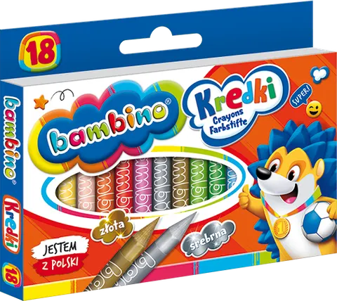 Kredki świecowe Bambino 18 kolorów