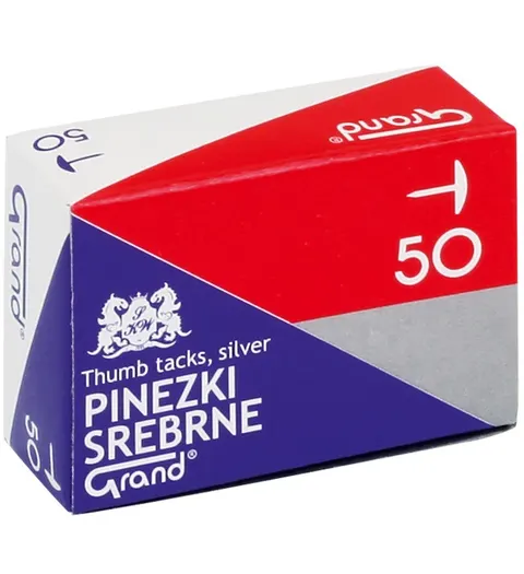 Pinezki GRAND S50 srebrne – A”10