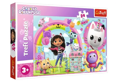 Puzzle 24 Maxi Wesoła Gabi – Koci Domek Gabi Trefl