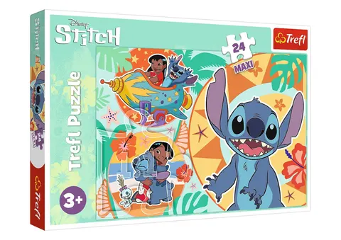 Puzzle 24 Maxi „Wesoły dzień” Lilo i Stitch Trefl