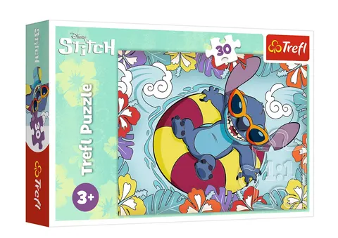 Puzzle Lilo i Stitch na wakacjach, 30 elementów, Trefl