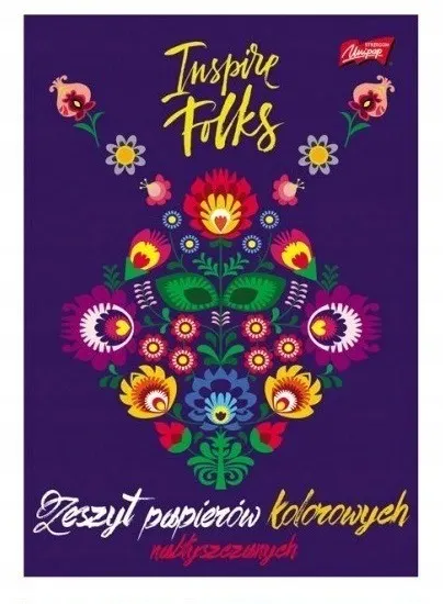 Zeszyt papierów kolorowych nabłyszczanych, A5, 10 kartek, UNIPAP