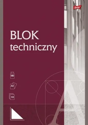 Blok techniczny A4, 10 kartek, UNIPAP
