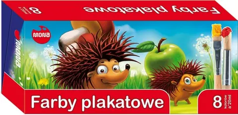 Farby plakatowe MONA, 8 kolorów