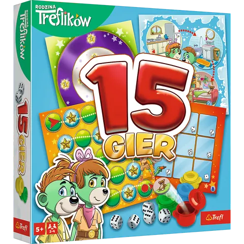 Gra planszowa 15 gier Rodzina Treflików Trefl 02823
