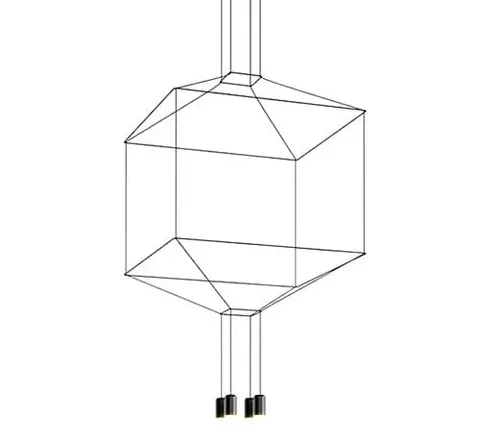 Lampa wisząca FLUSSO 4 czarna