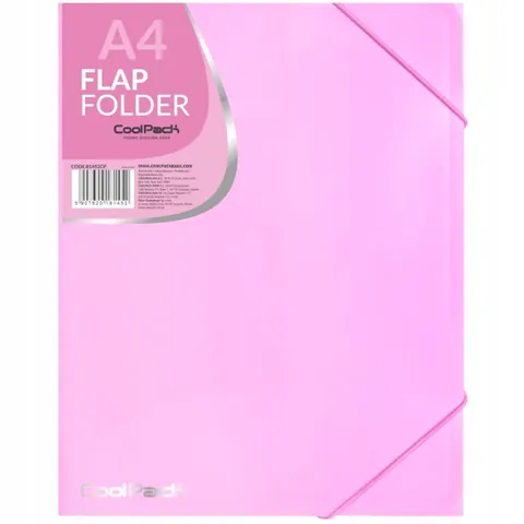 COOLPACK PASTEL TECZKA NA GUMKĘ A4 - RÓŻOWA