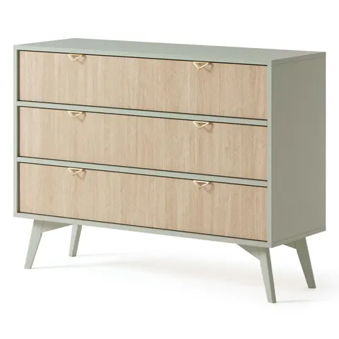 Komoda z szufladami FOREST KSZ106 eukaliptus / jodełka scandi