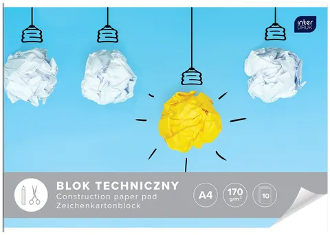 Blok Techniczny A4 10 Kartek Białych Interdruk