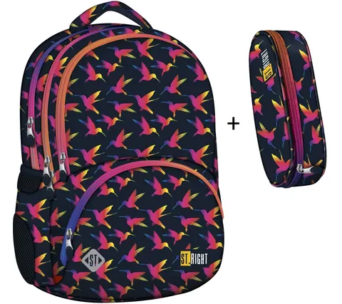 ZESTAW STRIGHT PLECAK BP-07 + SASZETKA GRATIS RAINBOW BIRDS