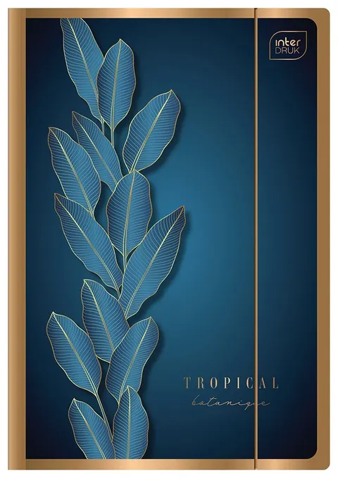 TECZKA Z GUMKĄ A4+ METALLIC GOLD, Interdruk