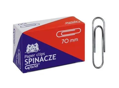 Spinacze biurowe 70mm okrągłe duże 50 sztuk - Grand