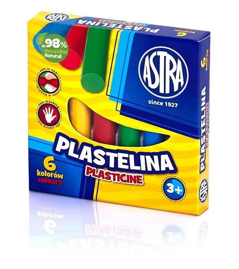 Plastelina 6 kolorów, ASTRA