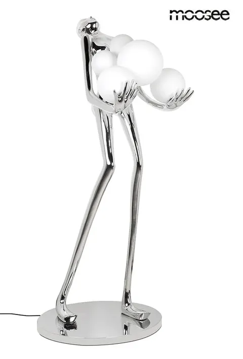 MOOSEE lampa podłogowa HUMAN SILVER PREMIUM