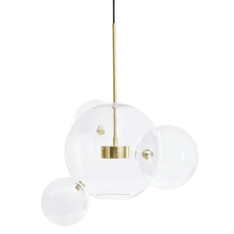 MOOSEE lampa wisząca CAPRI 4 złota - 60 LED, aluminium, szkło