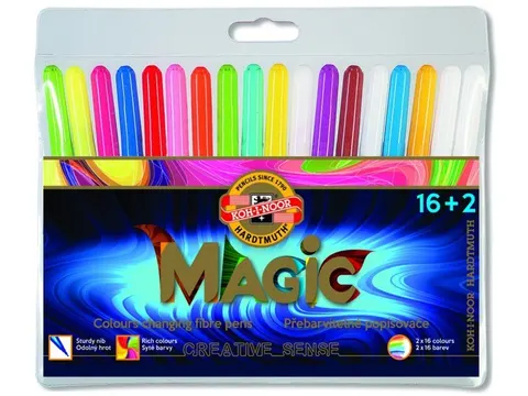 KOH I NOOR Flamastry Magic dla dzieci 16+2kol