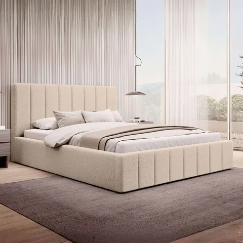 Łóżko tapicerowane SF1069 | 180x200 | Boucle | Beżowy