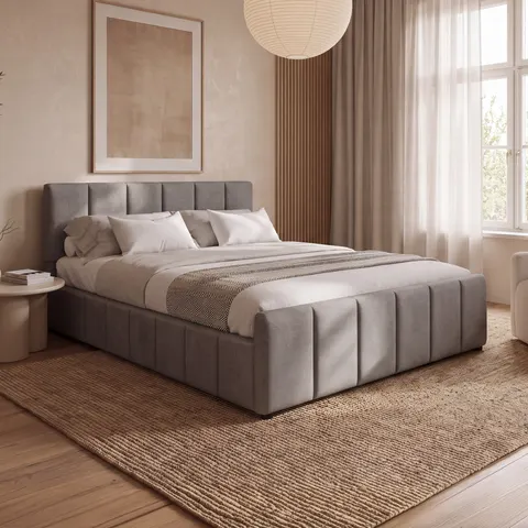 Łóżko tapicerowane z pojemnikiem SFG0166 | 160x200 | SZENIL | Szary #4
