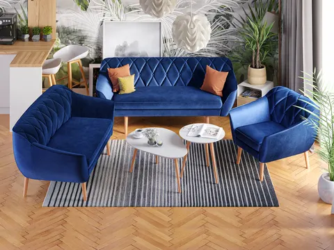 ZESTAW WYPOCZYNKOWY DO SALONU - SKAND (SOFA 3, SOFA 2, FOTEL) MONOLITH