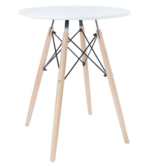 Okrągły stolik w stylu skandynawskim TODI 3366 biały 60cm