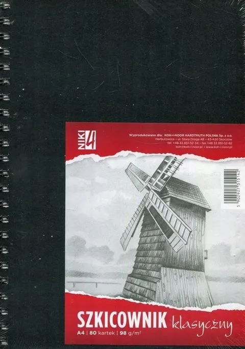 Szkicownik na spirali A4 Koh i Noor 80k. 98g,