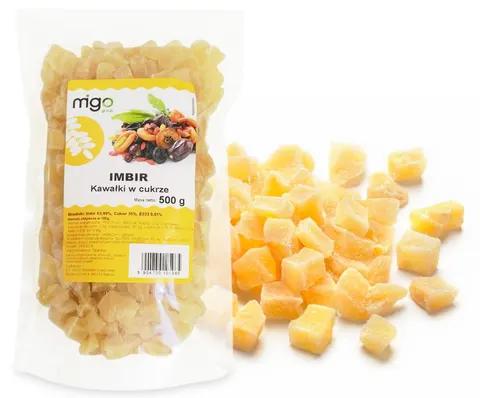 Imbir kandyzowany-kostka 500g - MIGOgroup