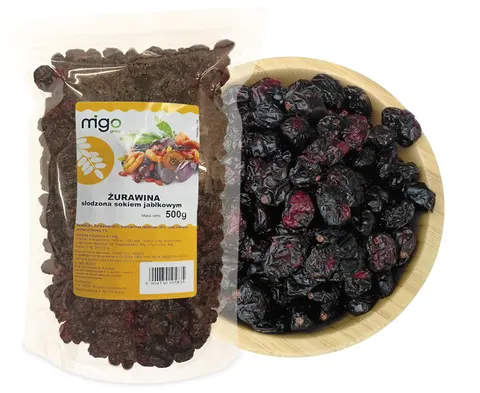 Żurawina suszona słodzona sokiem jabłkowym 500g - MIGOgroup
