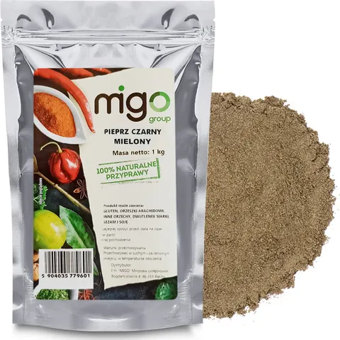 Pieprz czarny mielony 1kg - MIGOgroup