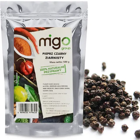 Pieprz czarny ziarnisty 500g - MIGOgroup