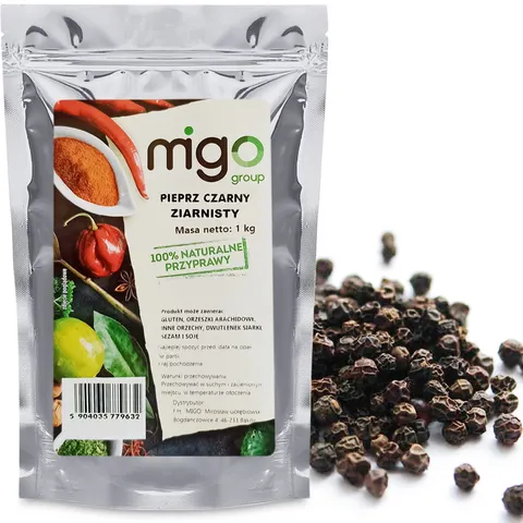 Pieprz czarny ziarnisty 1kg - MIGOgroup