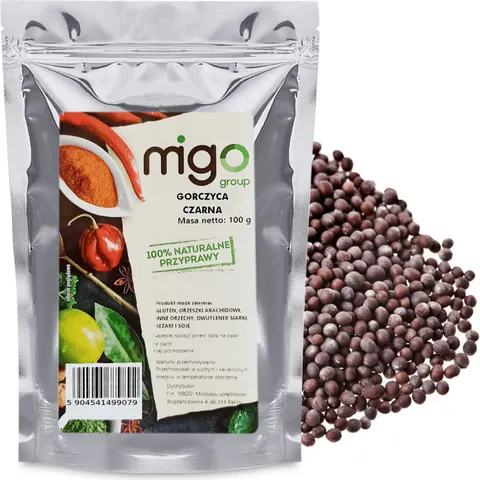 Gorczyca czarna ziarno 100g - MIGogroup