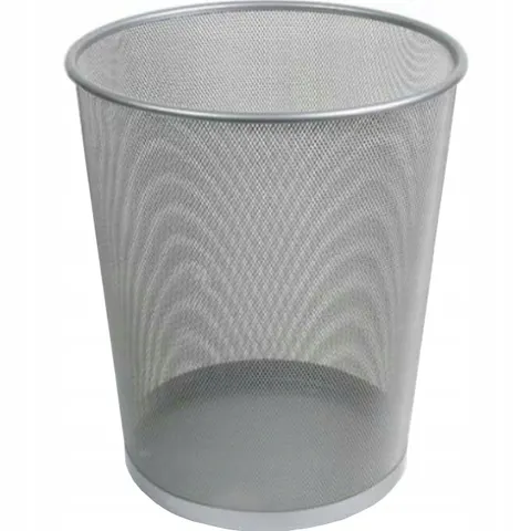 Kosz na śmieci okrągły 29,5cm siatka TRES srebrny /SKO295/SR/