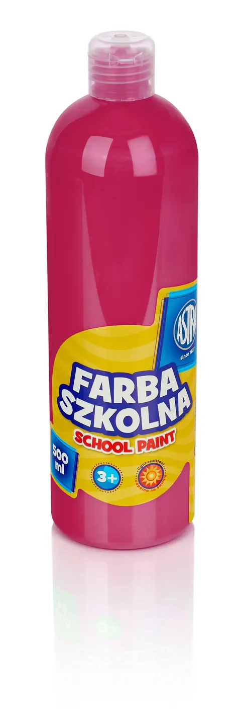 Farba szkolna 500 ml, różowa, ASTRA