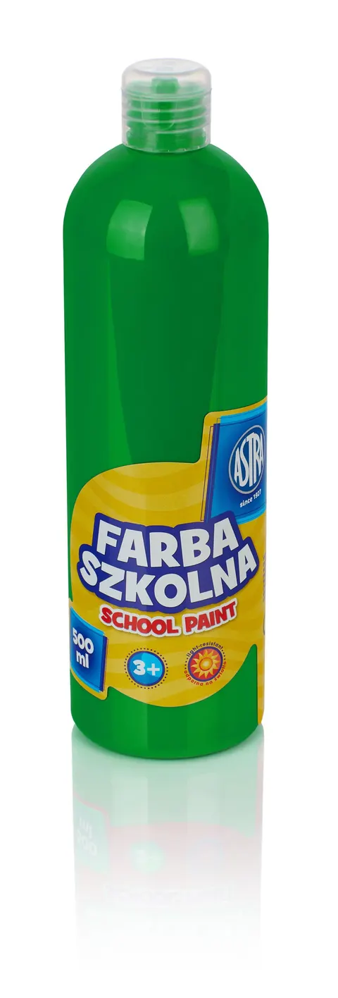 Farba szkolna 500 ml, zielona jasna, ASTRA