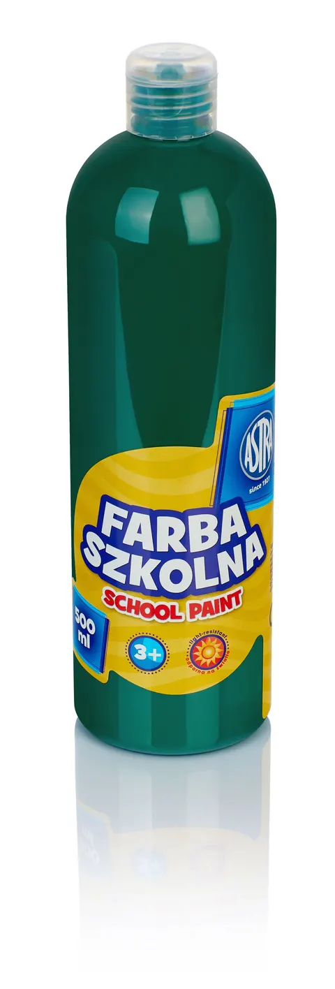 Farba szkolna 500 ml, zielona ciemna, ASTRA