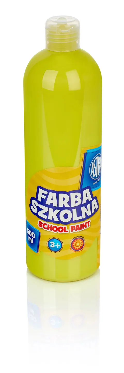 Farba szkolna 500 ml, cytrynowa, ASTRA