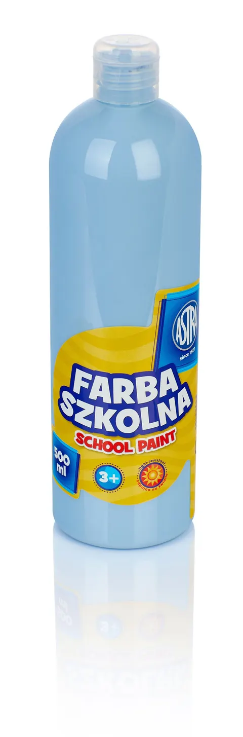 Farba szkolna 500 ml, błękitna, ASTRA