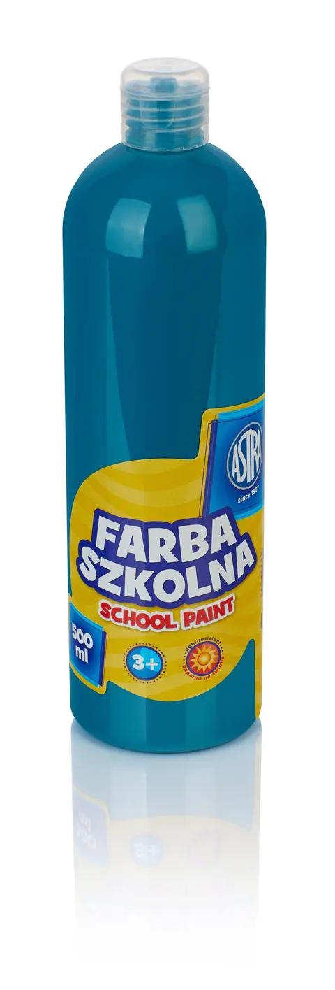 Farba szkolna 500 ml, turkusowa, ASTRA