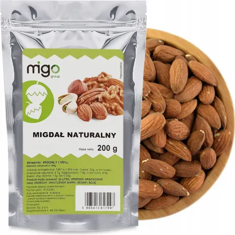 MIGDAŁY naturalne, całe - 200g - MIGOgroup