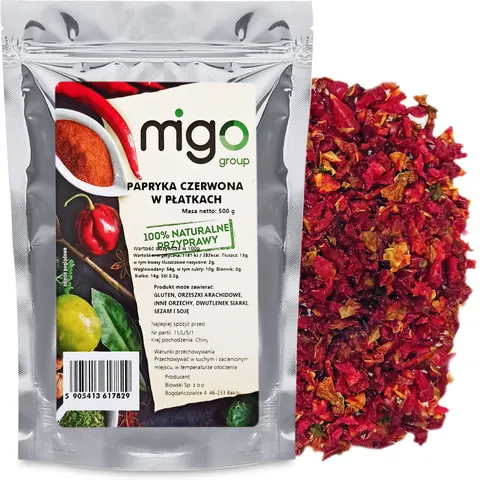 Papryka Czerwona w PŁATKACH - 500g - MIGOgroup