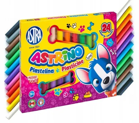 PLASTELINA 24 KOLORY z pieskiem ASTRINO ASTRA