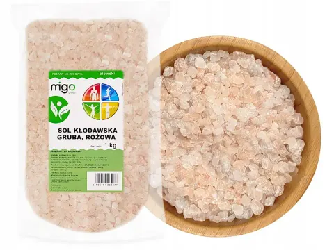 Sól kłodawska, kamienna, różowa, gruba 1kg - MIGOgroup